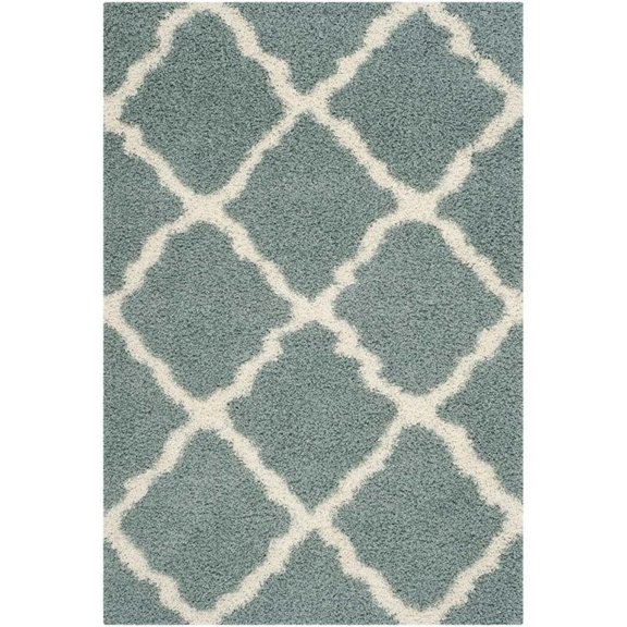 Kingfisher Lane Light Blue Shag Rug - 6' x 9'
