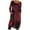 Red, variant on Long Sleeve Shirt Dress Women Boho Print Color Block Shirt Round Neckline Shift Long Sleeve Pocket Dress