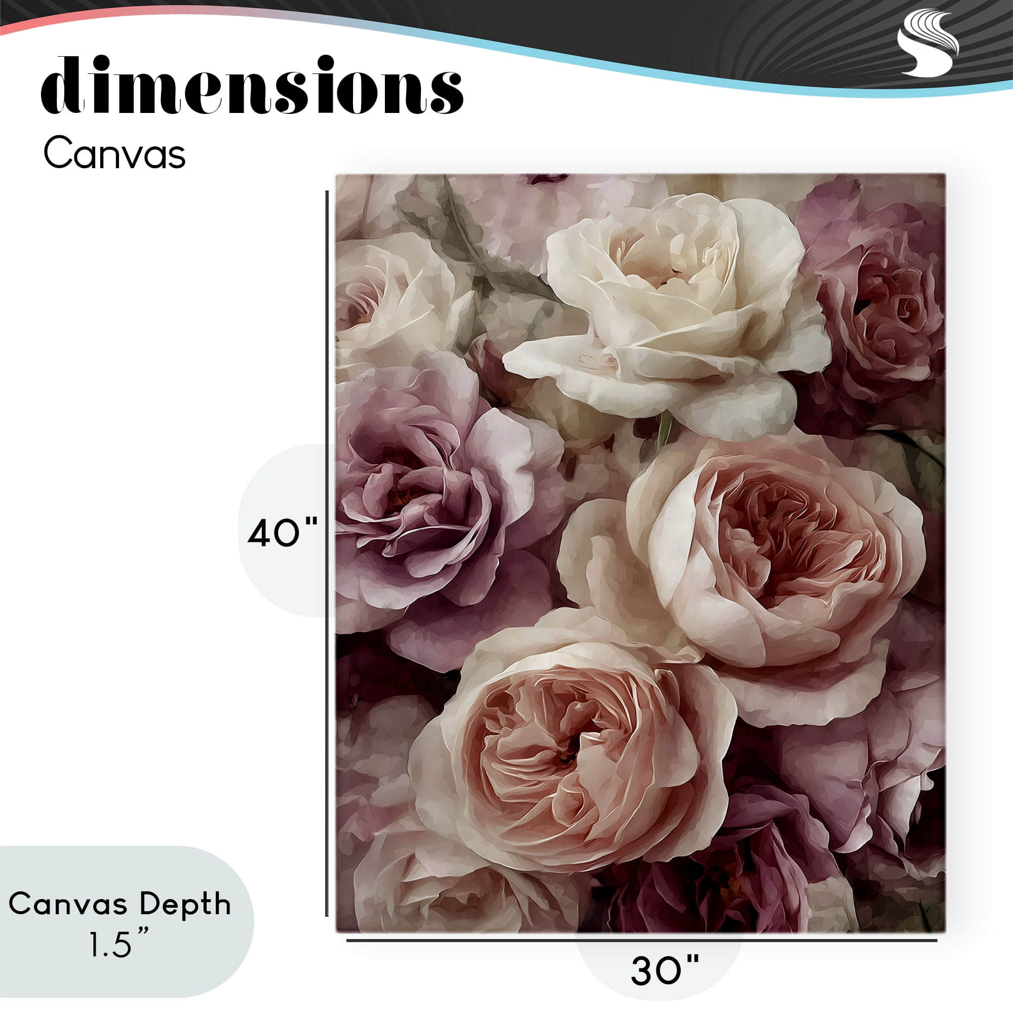 Stupell Industries Sweet Roses in Blush Pink Canvas Wall Art, design by Franklyn Gregory