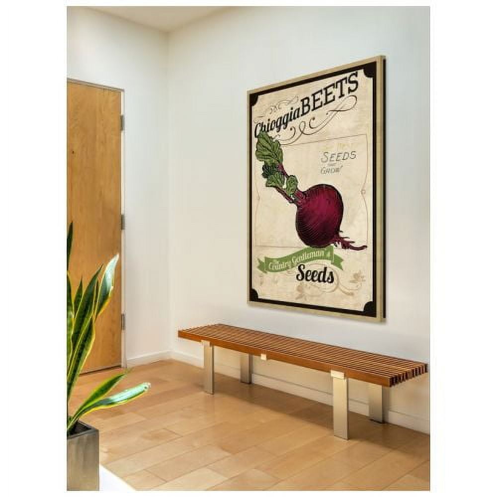 "Seed Packet Beet" Painting Print on Wrapped Canvas