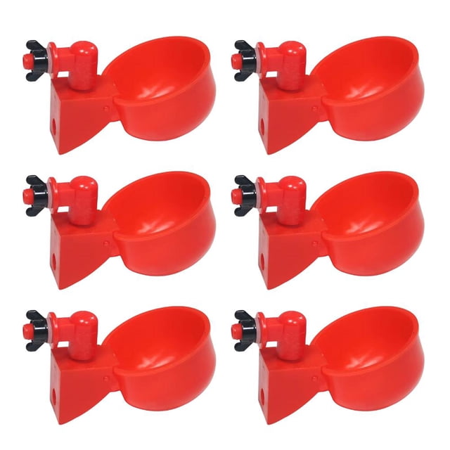 Bebedero automático para aves de corral alimentador de animales de granja bebedero tazas 6 uds. Hugtrwg Para estrenar