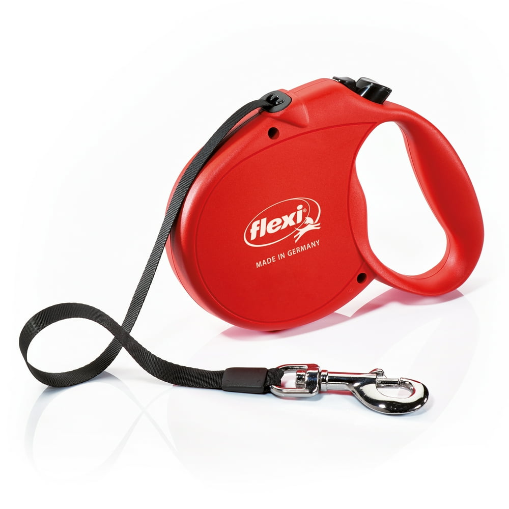 flexi Retractable Dog Leash (Cord), 16 ft, Medium, Red