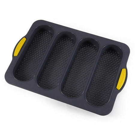 

Silicone Cake Pop Mold Silicone Cake Mold Cake Molds 4 Groove Method Stick Silica Gel Mold Non Stick Baking Pan Bread Oven Cake Mold Baking Tool Black