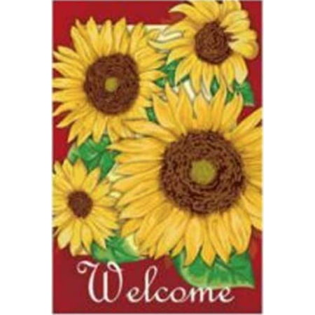 G128 - Home Decorative Fall Garden Flag Welcome Quote, Autumn Sunflowers Garden Yard Decorations, Rustic Holiday Seasonal Outdoor Flag 12