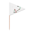 thumbnail image 1 of Vendre Haut Acheter Bas Rouge Art Déco Cure-Dents Triangle Cupcake Toppers Drapeau, 1 of 3