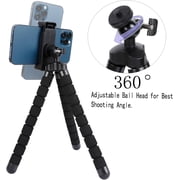 Acuvar 6.5 Inch Bendable Tripod for Small Digital Cameras Compact Flexible Tripod Stand for iPhone Android Smartphones Vlogging Photography Video Recording Travel Compatible with DSLR Cameras
