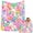 B, variant on 3D Plush Teddy Bear Blanket, Pastel Floral Printed Cozy Throw for Kids