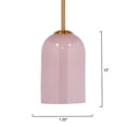 thumbnail image 3 of Jamie Young Co Holt 1-Light Glass Pendant Pink, 3 of 8
