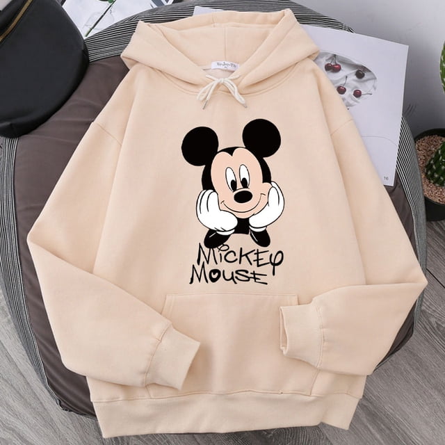 Sudadera con estampado de dibujos animados de Disney Frauen Lustige Hip Hop Mickey Maus Druck Herbst Und modo de invierno Harajuku Stil Sudadera con capucha