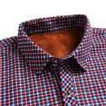 thumbnail image 6 of RongHuan Big and Tall Plaid Shirt Men Fleece Lined Button Down Shirts Oversize Long Sleeve Lapel T-Shirt with Pockets, 6 of 6