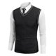 thumbnail image 4 of Camiseta sin mangas de punto para hombre, cuello en V, primavera, lisa, ligera, para hacer ejercicio, 4 of 6
