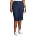 thumbnail image 2 of Just My Size Women's Plus Size 2 pocket Printed Pull on Capri Pant, 2 of 6