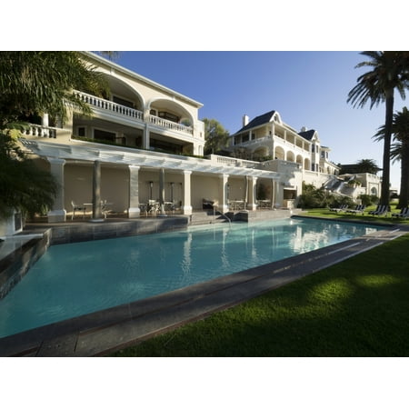 Garden Furniture Cape Town South Africa Garden and swimming pool at Ellerman House Bantry Bay Cape Town Western Province South Africa Poster Print ()