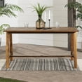 thumbnail image 4 of Vincent 60" Acacia Bois Chevron Table à Manger en Brun Foncé, 4 of 4