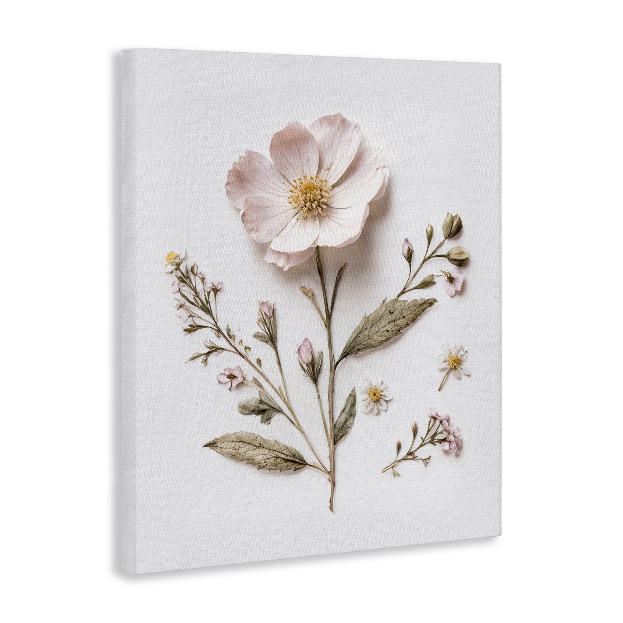 Pressed Wild Flowers Canvas Wall Art, design by Lettered and Lined