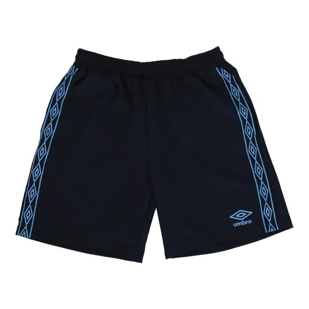 Short Umbro Talla CH Deportivo con Pequeños Logos Laterales Azules con Negro