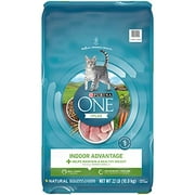 Angle View: Purina ONE Hairball, Weight Control, Indoor, Natural Dry Cat Food, Indoor Advantage - 22 lb. Bag