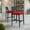Ember Black+Jocky Red#4, variant on Patio Furniture Modern Outdoor 2PC Bar Stools, Aluminum Patio Bar Chair with Ergonomic Backrest, Tapered Legs, Footrest, Ember Black, Sunbrella Cushion, Weather-Resistant, for Garden, Poolside, and K