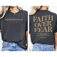 thumbnail image 4 of Chris.tian Shirts for Men Faith Over Fear Acid Wash Graphic Religious T Shirt Bible Verse Tees, Men's And Women's Graphic Tee 100% Cotton by TBun, Full Sizes S-5XL, 4 of 5