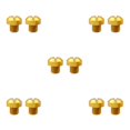 thumbnail image 2 of maskred 2 Pcs M10x1.25 Rearview Mirrors Thread Screw Bolts Plug Hole Gold Positive 10mm 5Set, 2 of 6