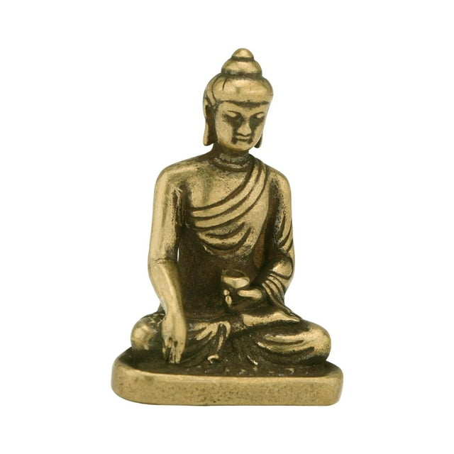 Meditación Estatua de Buda Adorno de cobre Escultura budista Monje Feng Shui Artesanía Regalos chinos