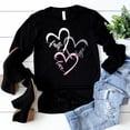thumbnail image 2 of Love in Faith | Faith Hope Love Hearts Long Sleeve | Black | Christian T-Shirts for Women | Faith Based Apparel |Christian Gifts, 2 of 7