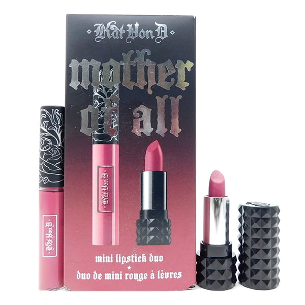 Kat Von D Mother Of All Mini Duo: Everlasting Liquid Lipstick Mother .10 Fl Oz., Studded Kiss Lipstick Mother .04 Oz. - Walmart.com