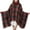 Watermelon red, variant on Duoif Poncho Shawl, Women's Cape High Collar Plaid Warm Loose Fringe Cape Shawl Wraps for Women Dark Gray L