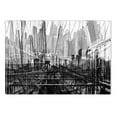 thumbnail image 1 of Startonight Canvas Wall Art Black and White Abstract Bridge Crayon Sketch, Dual View Surprise Artwork Modern Framed Ready to Hang Wall Art 100% Original Art Painting 31.5 x 47.2 inch, 1 of 9