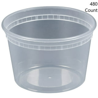 Yocup Company: Yocup 16 oz Translucent Plastic Round Deli Container w/ Lid  Combo - 1 case (240 set)