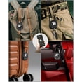 thumbnail image 7 of YUNOVA 4 Pack IPX8 Waterproof AirTag Holder Keychain, Heavy Duty Hard PC Case with Carabiner & Secure Lock, Dual Mode Compatible with Apple AirTag 1st & 2nd Gen for Keys Luggage Backpack, 7 of 7
