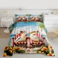 thumbnail image 2 of Feelyou Kid Cartoon Pelicans Twin Comforter Sets, Happy Summer Beach Bedding Set, 2pcs, 2 of 8