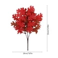 thumbnail image 3 of 2 Pcs Artificial Maple Leaves Branches Fall Flowers 13 Inch Fake Autumn Foliage Branches for Home Kitchen Farmhouse Vase Thanksgiving Table Centerpieces Party Halloween Decor(Red), 3 of 6