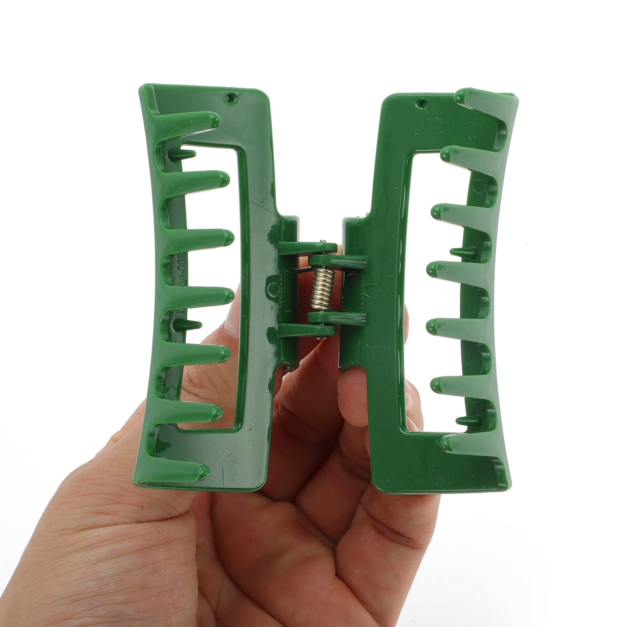 Unique Bargains Square Santa Claus Hair Clips 3.35"x1.77"x1.57" Green 1 Pc
