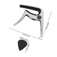 thumbnail image 2 of unbranded 1Jgo Capo Para Guitarra Acústica Y Eléctrica De Aleación De Zinc Con Pinzas Y Púas Multiusos Plata, 2 of 8