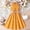 Yellow, variant on Girl Dress Cartoon Birthday Girl Dress Kids Fashion Casual Dresses 9-10 Years