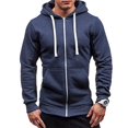 thumbnail image 1 of Vêtements d'Hiver pour Hommes, Sweat à Capuche Décontracté, Veste à Capuche avec Fermeture Éclair, 1 of 4