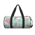 thumbnail image 2 of Gaeub Vintage Floral Lightweight Travel Cylinder Bag Gym Tote Bag Sports Training Duffle Bag with Pockets and Straps, 2 of 8