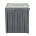 thumbnail image 7 of 51 Gallon Rectangle Durable Weatherproof Resin Deck Box Organization and Storage for Outdoor Patio and Lawn,Pool Storage Bin,Garden Storage Box,Gray,22"x22"x24.4", 7 of 7