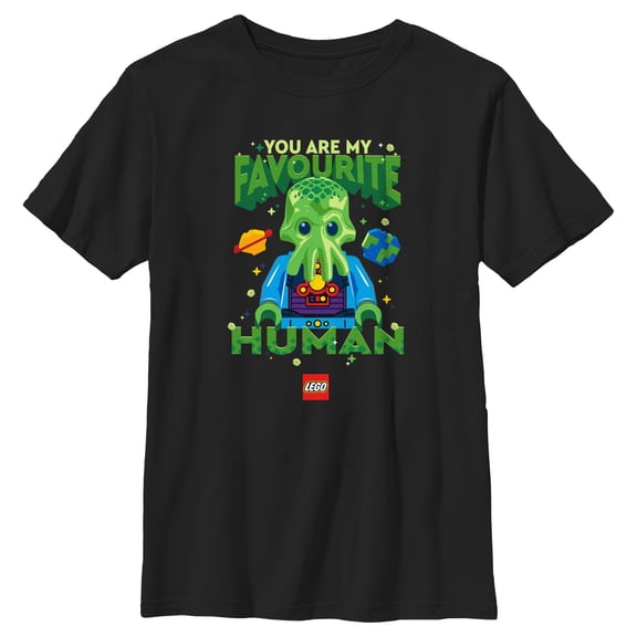 Boy's LEGO You Are My Favorite Human  Graphic Tee Black Medium