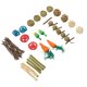 thumbnail image 4 of 20 piezas juguetes para masticar hámster, esponja de troncos, bola de ratán, pastel de hierba, rama de manzana, juego de juguetes para masticar conejo de bambú dulce, 4 of 5