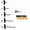 BLACK, variant on Slatwall Hooks - Variety Pack of 25 Assorted Size Hooks for Slatwall - (5) of Each 2",4",6", 8" and 10" Hooks