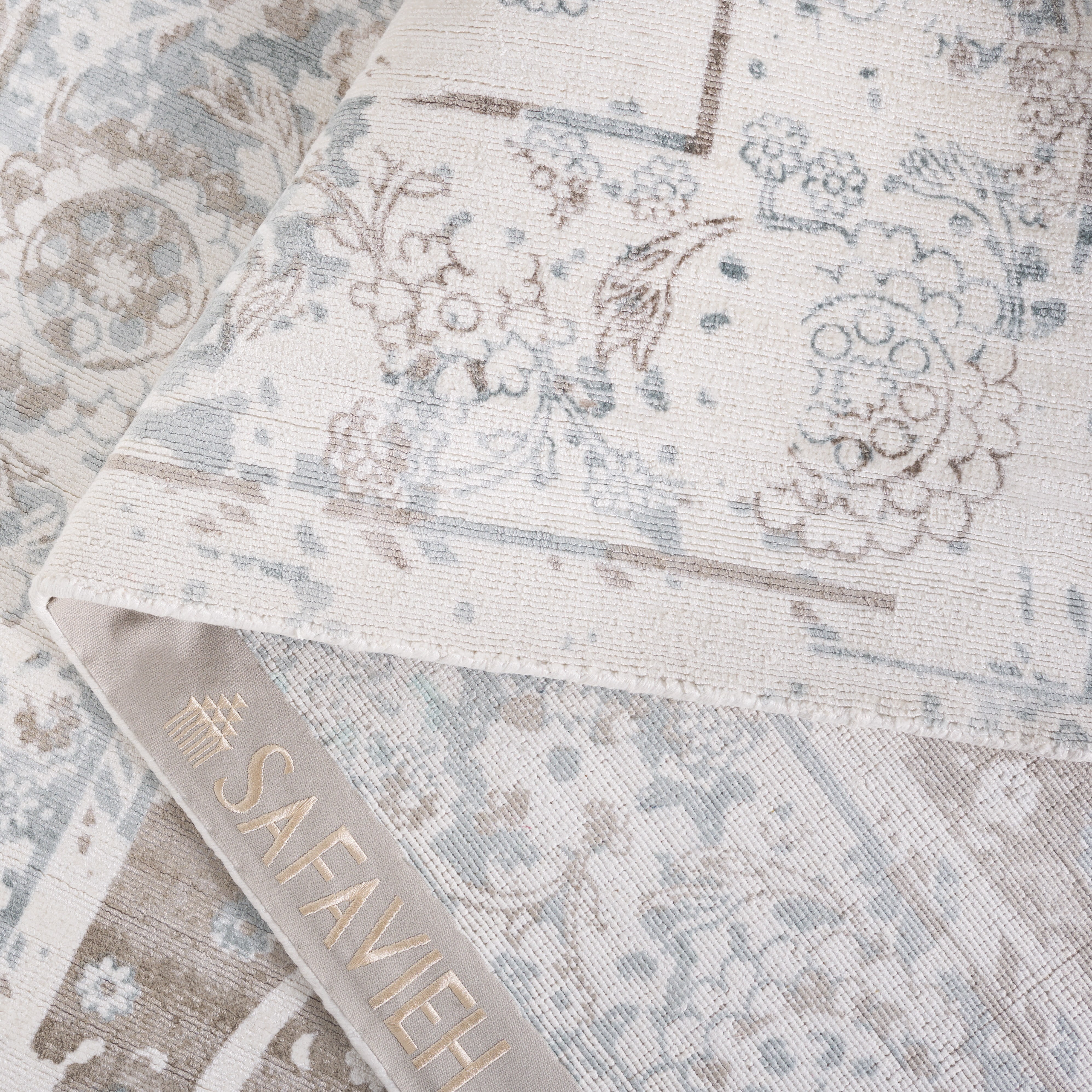SAFAVIEH Mirage Linden Floral Area Rug, Blue/Charcoal, 8' x 10'