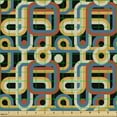thumbnail image 2 of Ambesonne Retro Fabric by the Yard Upholstery, Geometric Colorful Stripe, 1 Yard, Multicolor, 2 of 5