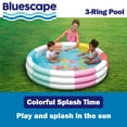 thumbnail image 3 of Bluescape Colorful 3-Ring Inflatable Swimming Pool for Kids, Round, Age 2 & up, Unisex, 3 of 5