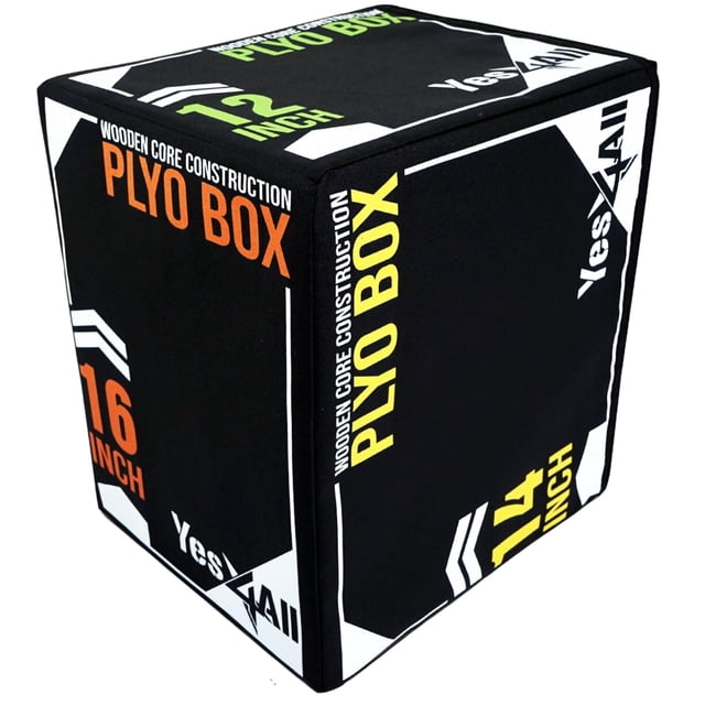 Espuma Plyo Box Yes4All 3 en 1 con núcleo de madera suave para hacer ejercicio