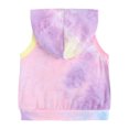 thumbnail image 5 of KYAIGUO 2Pcs Boys Girls Summer Hooded Tracksuit Set for Newborn Baby,Toddler Tie-Dye Pullover Sleeveless Sweatshirt Top +shorts Pants Two-Piece Set for 3M-24M, 5 of 9