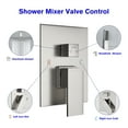 thumbnail image 3 of Logmey 10 inch Rainfall Shower Head and Handheld Shower Head with Sliding Bar,Brushed Nickel, 3 of 10