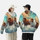 thumbnail image 4 of Balery Cloud Guinea Pig Sudadera ligera de manga larga con capucha y protección solar UPF 50+ para hombre y mujer, ideal para pesca y running-Large, 4 of 7
