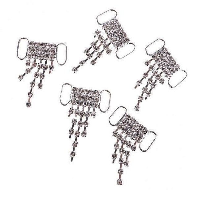 Conector de Bikini de Cristal Rhinestone 4x5 Piezas Decoración Prenda Sunnimix